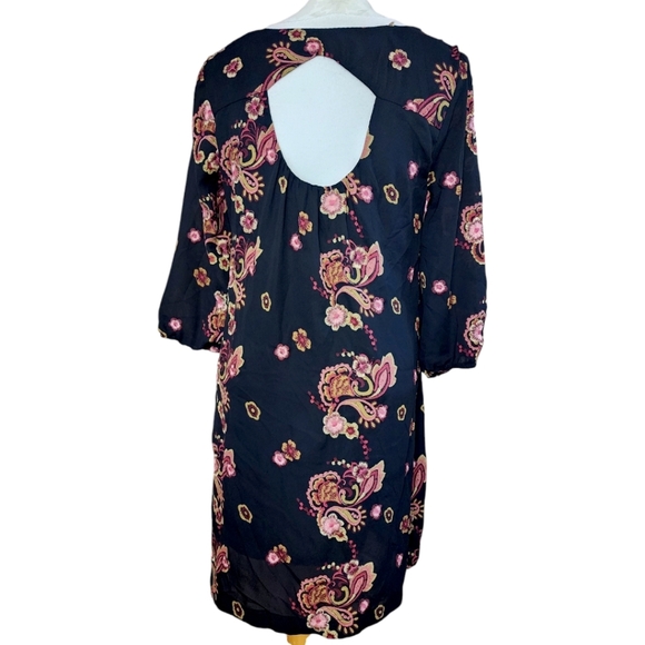 ECI Embroidered Floral Casual Dress, Size L – Multi Color, Open Back Detail - Picture 4 of 11